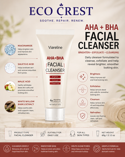 ECO CREST - AHA + BHA Facial Cleanser