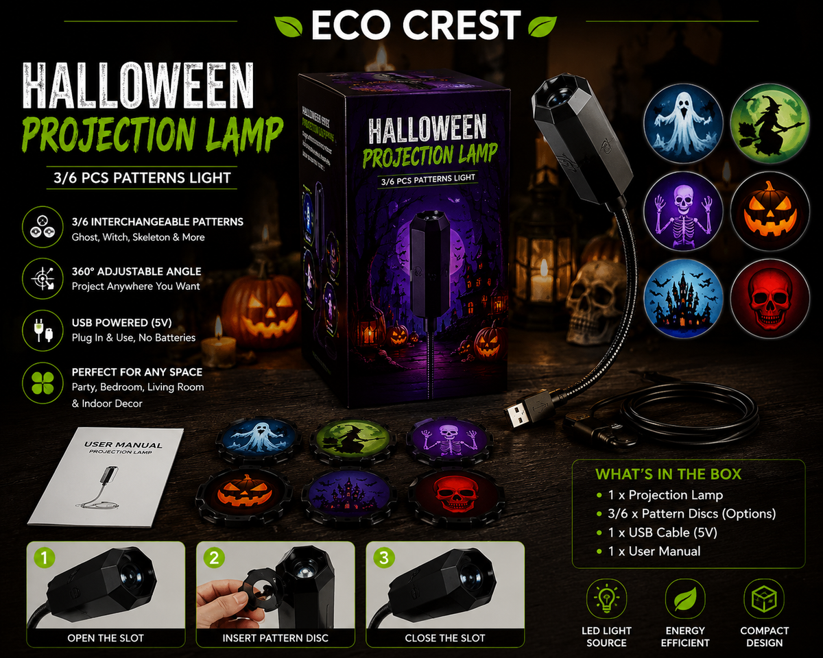 ECO CREST - Halloween LED Projection Lamp