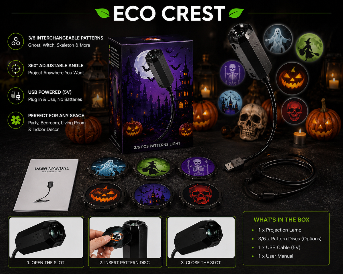 ECO CREST - Halloween LED Projection Lamp