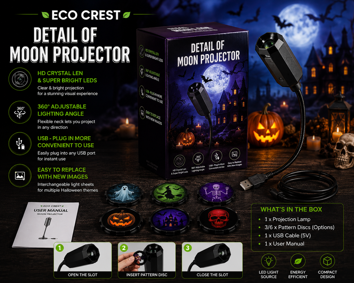 ECO CREST - Halloween LED Projection Lamp