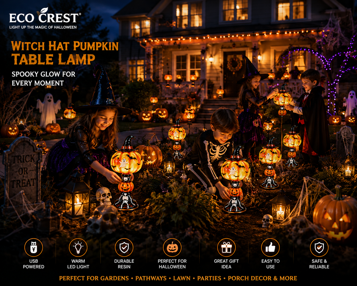 ECO CREST - Halloween Witch Hat Table Lamp