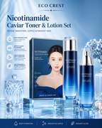 ECO CREST - Nicotinamide Caviar Toner & Lotion Set