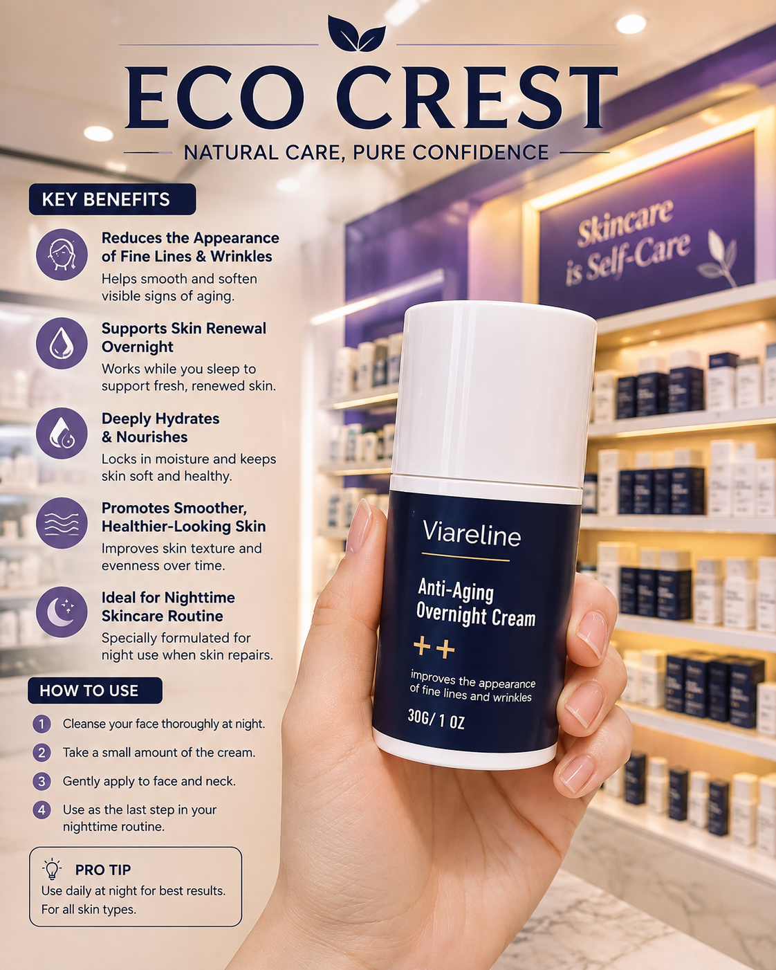 ECO CREST - Retinol Overnight Cream