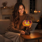 ECO CREST - Stained Glass Pumpkin Table Lamp
