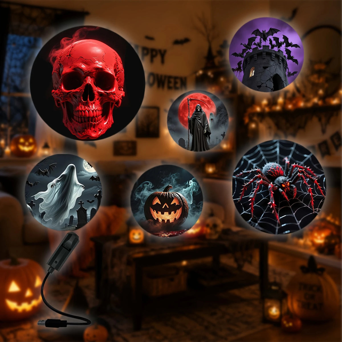 ECO CREST - Halloween LED Projection Lamp