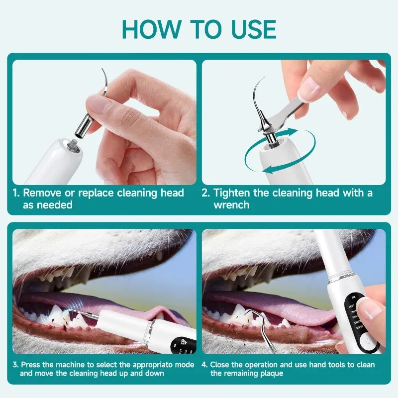 ECO CREST - Dog & Cat Dental Cleaning Tool with LED Light