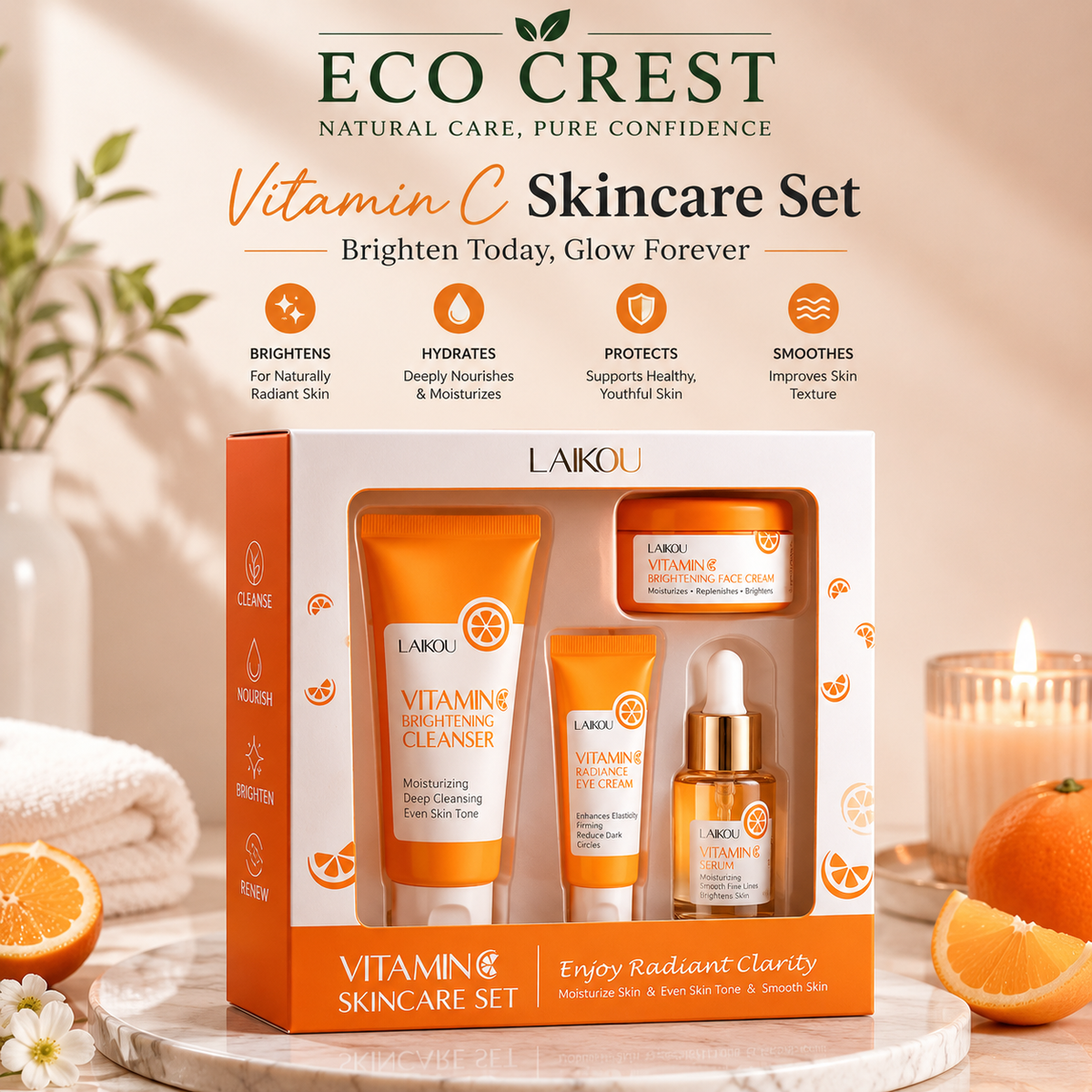 ECO CREST - Vitamin C Glow Skincare Set