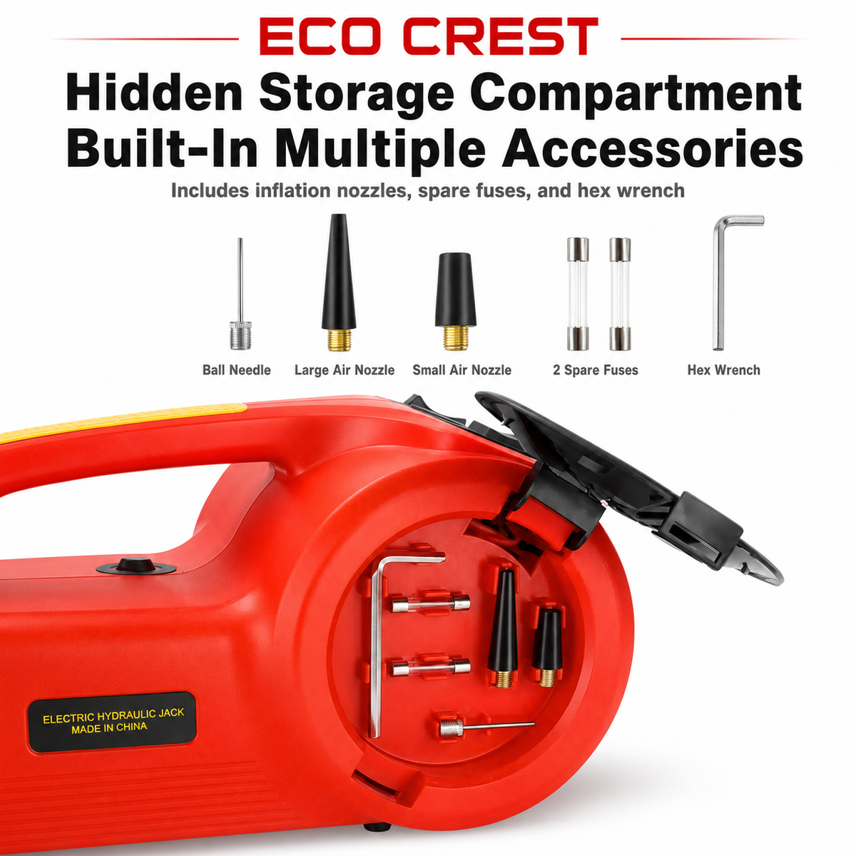 ECO CREST - 12V Electric Car Jack & Tire Changing Tool Kit